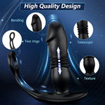 Prostate Massager Aanl Vibrator, Male Sex Toys For Men Sex Toy Adult Toys Anal Dildo Vibrators Aanl Plug With 12 Vibrating 3 Thrusting Cock Ring For Women Couples App Control