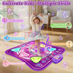 Dance Mat For Girls, Light-Up 6-Button Dance Pad With Wireless Bluetooth & 5 Game Modes, Kids Electronic Dance Mats Musical Dancing Toys Christmas Birthday Gifts For Boys Girl Aged 3 4 5 6 7 8 9 10+
