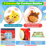 Baby Toys 6-12 Months | Plush Barn Toy With 8 Sound Animals & Farm Mat - Montessori Toys Sensory Farm Animals For Toddlers 1-3 - Crinkle/Rattle/Squeak, Birthday Infant Toy Baby Boy Girl Gifts