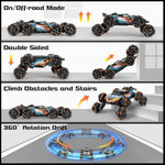 8 Wheels Hand Controlled Rc Stunt Car Toys For Kids Ages 6 7 8-12 13 14 Year Old - 2.4Ghz Gesture Sensing Remote Control Cars For Boy Girl Birthday - Cool Spray & Lights & Music Climbing Stunt