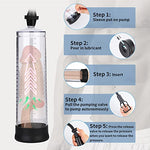 Vacuum Penis Pump Strengthen Manual Penis Enlarger Booster Extender Device for Men Penis Massage Care male sex toy with 1pcs Lifelike Vagina Sleeve, 3pcs Suction Sleeves in 3 Sizes