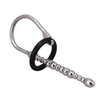 Smooth Urethral Sounds Catheter Plug Metal Urethral Rod With Silicone Penis Cock Rings(016)