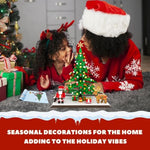 Christmas Tree Building Sets, Christmas Santa Claus And Reindeer Figures Building Blocks Bricks Set, For 6+ Ages Kids, Boys, Girls, Adult 586Pcs