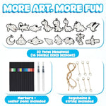 Aqua Fluffs 3D Puffs Art Kit for Kids, 20 Count Mess-Free Water-Based Crafts
