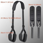 Bed Bondage Bdsm Restraints Kit Restraints Strap-On With Handcuffs Adjustable Sex Harness Straps From Neck To Thighs Adult Sex Toys Sex Swing Harness Set Beginner Couples Sm Game Wrist Thigh Cuffs