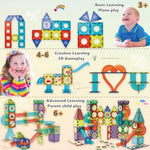 Magnetic Tiles Building Blocks Toys For Kids,144 Pcs Magnet Stem Construction Set With Led Lights & Marble Run | Educational Learning Creative Gifts For Kids Ages 5-12 Boys And Girls