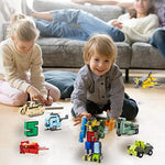 Number Transforming Toys, Alpha Bot Military Transforming Robet Toy For Tollders Montessori Teaching, School Classroom Stem Learnnig Toys For Boys 3 4 5 Years Old