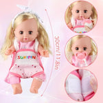 Baby Doll Playsets For Girls, Baby Doll With Accessories Set For Girls 3-5, Baby Doll Set For 3 4 5 Year Old Girls Gifts, Stocking Stuffers For Toddlers Kids (Doll Playset)