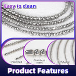 Double Head Stainless Steel Penis Plug Extra Long Pull Bead Urethral Dilator Double Urethra Toys Male Masturbation Sex Toy (L)