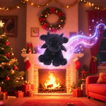 Black Dragon Plush Stuffed Animals For Kids, Soft Cute Plush Toys For Baby Girl And Boy, Fluffy Black Dragon Black