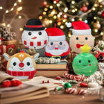 6 Pcs Christmas Plush Ornaments 5.15 Inches Stuffed Santa Snowman Elk Gingerbread Man Xmas Tree Ball Decorations For Winter Holiday Ornaments Christmas Tree Hanging Decor Birthday Party Supplies