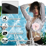 Silicone Nipple Clips Bell Clamps Non Pierced Adjustable Ring Weighted Couples Adult Massage Toning Sex Toys (Gold)