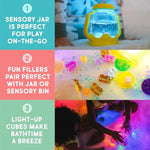 Play Pack Bundle With Sensory Play Jar, Water-Activated Light-Up Cubes, And Fun Fillers - Sensory Toys For Toddlers - Sensory Toy Kit With Light Up Cubes For Bathtub - Easy As Abc