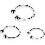 Cock Rings, 3Pcs Penis Rings Stainless Steel Glans Ring With 3 Different Size, Longer Harder Stronger Enhancing Rings Sex Toy For Man