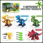 Dinosaur Toys For 3, 4, 5, 6, 7 Year Old Boys, Take Apart Toys With Electric Drill For Kids, Stem Educational Construction Building Toy, Ideal Birthday Christmas Easter Gifts, Incl Tyrannosaurus Rex
