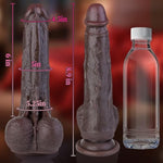 Realistic Big Black Dildo - Soft Real Feel Dual Density Silicone Bbc Dildo, Suction Cup Riding Dildos For Vagina Anal, Strap On Dildos For Hands-Free Play, Adult Sex Toys & Games For Women Men