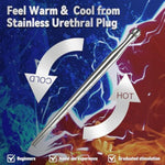 Hollow Urethral Plug For Man, Stainless Steel Sound Urethral Dilator With Insert Scale,Urethral Stretcher, Cock Plug Training Urethra Sound Sex Toys For Men (S)