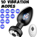 Anal Plug Sex Toys Vibrator, 2Pcs Anal Plug Set, 10 Vibrating Modes, Remote Control Prostate Massager Butt Plug, Waterproof G-Spot Stimulator Toy For Gay Men Couple