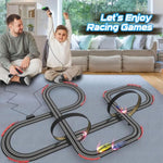 Slot Racing Car Track For Kids 28Ft Electric Powered Race Tracks Sets For Boys And Kids,Dual Racing With 4 High Speed Cars And 2 Hand Controllers, Gift Toys For Children 6,7,8 Years Old