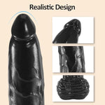 13.3Inch Thick Huge Dildo Realistic Black Dildo For G-Spot Stimulation