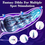 Fantasy Dildo Adult Toys - 7.9" Plant Inspired Huge Monster Dildo With Big Knots, Petal Shaped Silicone Adult Toys With Strong Suction Cup For Vaginal Stimulation, Perfect For Women Men Gay Couple