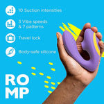 ROMP Reverb Rabbit Vibrator Clit Sucker | G Spot & Clitoral Suction | Double Stimulation Massager | Vibrating Adult Sex Toys for Women | Rechargeable & Waterproof Female Massage Tool | Gifts for her