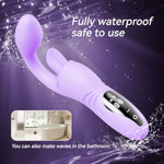 G Spot Vibrator Sex Toys-2 In 1 Adult Sex Toys 360° Rotation Vibrators With 9 Vibrating & 9 Massaging, Waterproof Clitoral Stimulator Dildo Rabbit Vibrator Women Sex Toy (Purple)