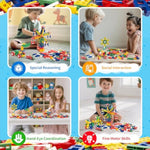 Stem Building Toys For Kids, Construction Building Blocks, Educational Toys For 3-5 4-8 5-7 6-8 Year Old, Creative Games, Engineering, Stem Kits, 208 Pcs