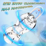 Manual Male Masturbator, Pocket Pussy Sex Toys With Ult-Soft Squeezable Transparent Vagina Textured Open Ended Handjob Glans Training Penis Stroker, Adult Sex Toys For Men Masturbation Male Sex Toys