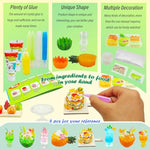 Make Mini Dessert Craft Kit For Kids,Diy Mini Food Toys With Imitation Cream,Create & Display Cream Creations, Art Activities, Great Gifts For Girls,Ages 8+
