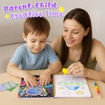 Astronaut Foil Art Craft Kit, 2-in-1 Spiral Coloring Book for Kids and Adults