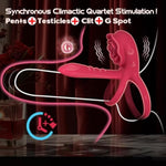 Vibrating Cock Ring Penis Sleeve With Rose Clitoral Stimulator, Penis Ring Vibrator Couples Adult Sex Toys For Men Women, Male Female Couple Sex Toy With G Spot Clitoris Vibrator