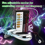 Stainless Steel Butt Plugs for Prostate Massage and G-Spot Training - Anal Plug Starter Set with Electro Stimulation