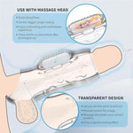 Men'S Penis Enlargement And Thickening Sleeve Cock Ring Transparent Bondage Vibration Penis Sleeve Sex Toy