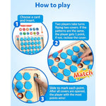 Memory Matching Game, Wooden Board Travel Toy With Memory Cards, Essential Activity For Road Trip Airplane/Car/Camping, Fine Motor Educational Gift Toy For 3 4 5 Year Old Kids