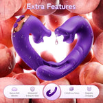 Vibrator Adult Sex Toys For Women - 3In1 Flapping Dildo Tongue Vibrators With 3 Licking & 10 Vibrations, Rose Sex Toy For Clit Anal G Spot Stimulation Adult Sex Toy & Games For Women Couples