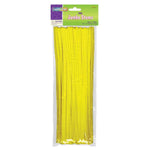 Creativity Street Jumbo Chenille Stems, 12" x 6 mm, Craft Pipe Cleaners, Yellow, Pack of 100, 1 Pack