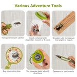 Wooden Bug Catcher Kit For Kids -11Pcs Bug Catching Kit Outdoor Explorer Kit With Carry Bag, Butterfly Net And Other Adventure Sets For Garden Backyard Camping, Gift For Toddlers Girls Boys 3-12