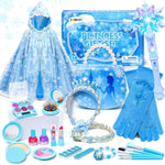 Frozen Toys For Girl Gift Kids Makeup Kit Elsa Princess Dress Up Set Purse Cape Real Make Up Nail Polish Wand Birthday Gift Toys For Little Girls Toddlers Age 3 4 5 6 7 8 Year Old