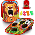 Games - Safari Sling | 2-In-1 Bean Bag Toss Game For Kids | 5-Second Setup Kids Cornhole Game Set | Outdoor Toddler Activities | Backyard Party Games | Corn Hole Set Toddler Bean Bag Toss