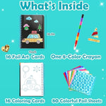 Foil Art Craft Kit for Kids, Sparkly Birthday Gift Toy for Boys, Fun DIY Activity Set