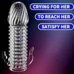 Penis Sleeve Cock Ring Adult Sex Toys, Penis Extender Penis Pump Male Sex Toy For Delay Ejaclation, Reusable Cock Sleeve Penis Enlargement Extension Sex Machine Adult Sex Toy Toys For Men Stronger
