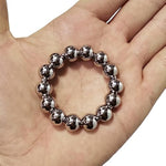 Stainless Steel Cock Ring Beaded Penis Ring Glans Ring Erection Enhancing Orgasm Increase Semen Lock Sex Toys For Men Delay Ejaculation(1.49")