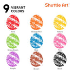 9 Color Egg Crayons for Toddlers Ages 1-3 with Coloring Book, Washable & Easy Grip