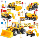 28 Pcs Construction Toys For Boy Age 3-5, Small Construction Vehicles, Sandbox Toy For Boys, Small Construction Car Truck Excavator Party Favors Gifts For Boys