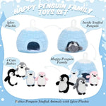 5 Pcs Penguin Stuffed Animal Set 4 Polar Small Baby Penguins Plushie With Igloo Soft Plushie Gifts For Kids Christmas Birthday Bag Stuffings Decoration Animal Theme Party Favors
