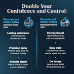 Desensitizing Delay Spray For Men (2.6 Ml) To Help You Last Longer In Bed + Delay Wipes (7 Count) Sexual Enhancer With Extended Climax Control With Benzocaine