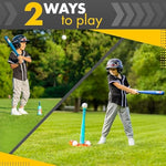 Kids T-Ball Set with Adjustable Tee & Pitching Machine, Ages 1-8