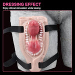 Wearable Fantasy Prostate Riding Sex Grinder With Lifelike Dildo, Soft Silicone Adult Grinding Perineum Massager Seat, Realistic Texture Multi-Purpose Stimulation Sex Dildo Toy For Women (Faak-G1122Z)