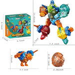 6 In 1 Stem Dinosaur Robots Transformed Toys Set,Toddler Toys For Kids Boys Ages 6 7 8 9 10+,Dinosaur Toys Christmas Birthday Gifts